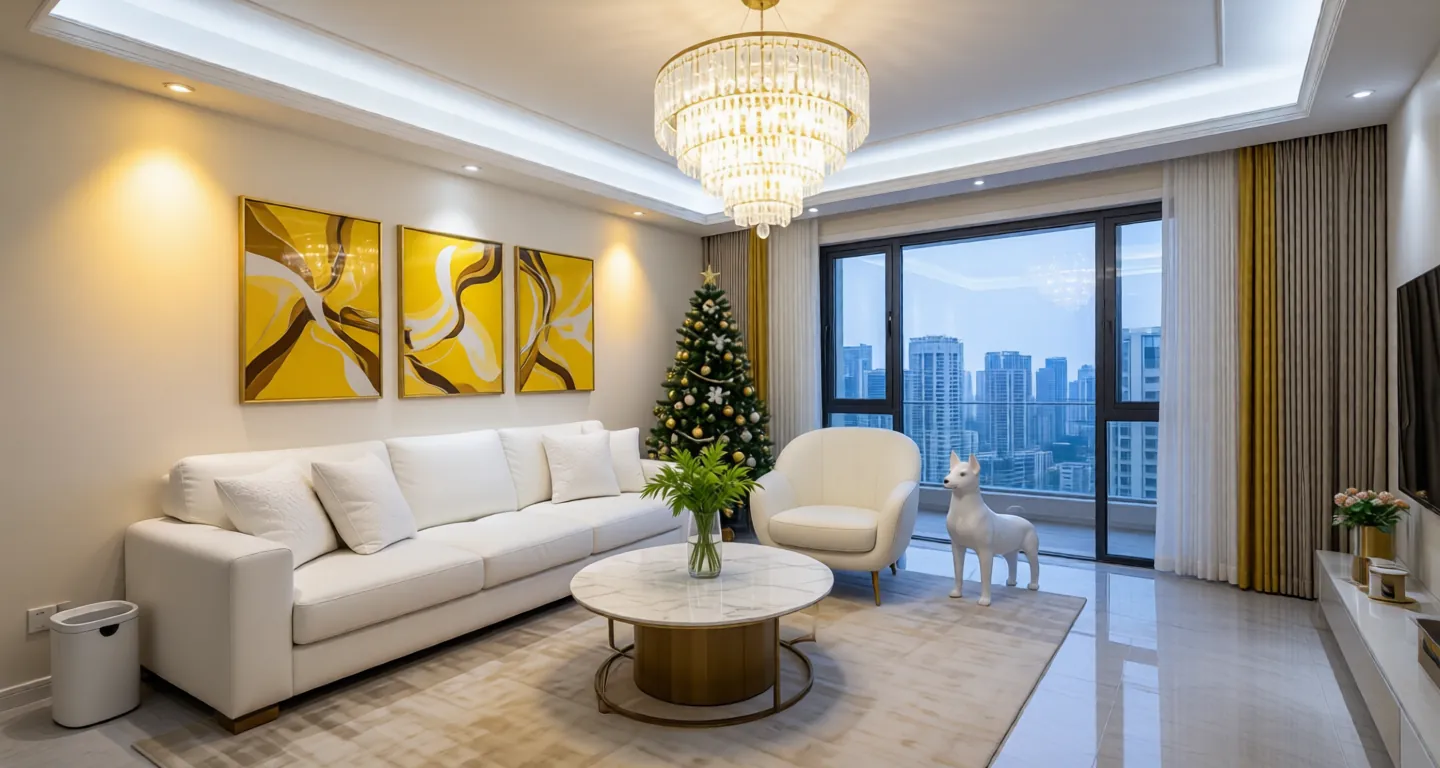 Room type: livingroom Apartment for rent in Changsha - Jinmao C&D Guanyue - Photo 1
