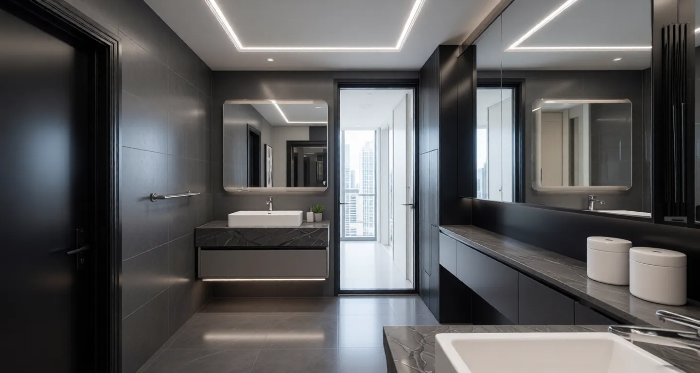 Room type: bathroom Apartment for rent in Changsha - Green Town Midea Mingyue Jiangnan - Photo 1