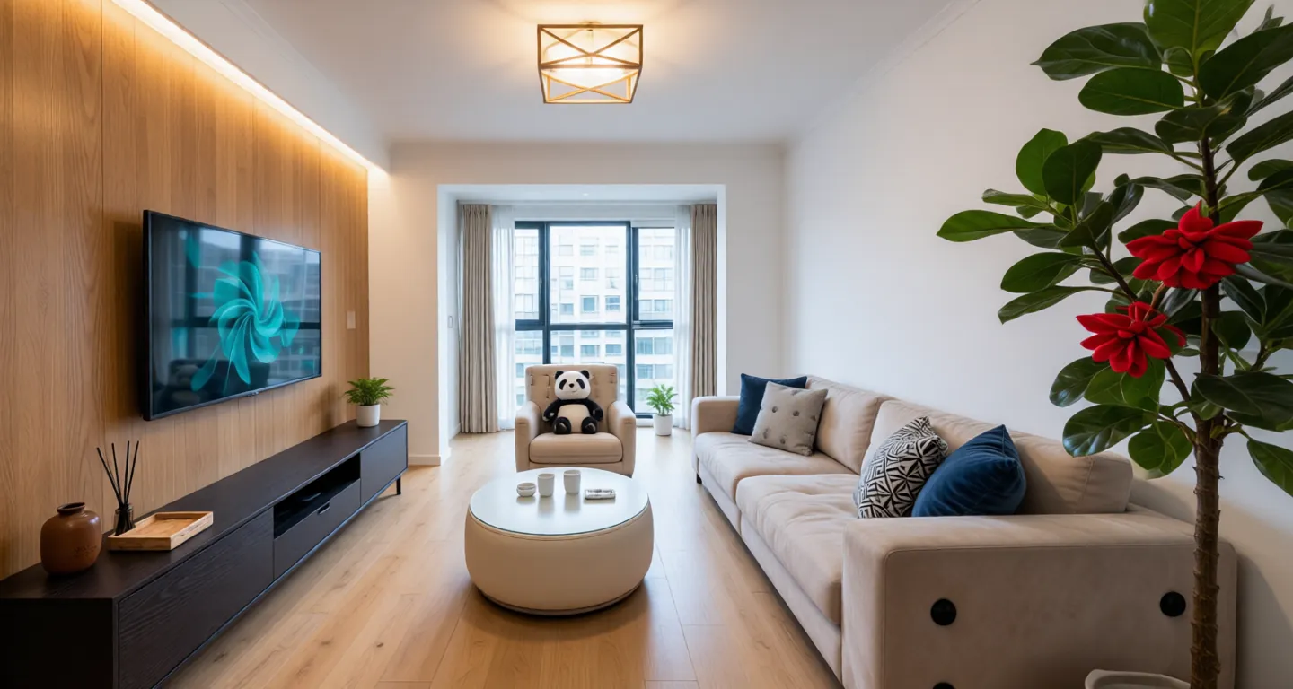 Room type: livingroom Apartment for rent in Changsha - Runhe Star City Runhe Meijun - Photo 1