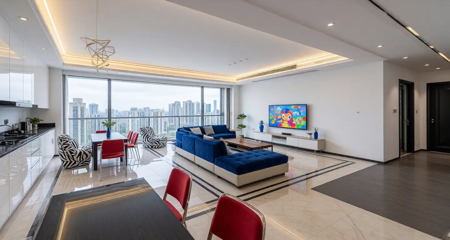 Room type: livingroom Apartment for rent in Chengdu - Longrun Longmen - Photo 1