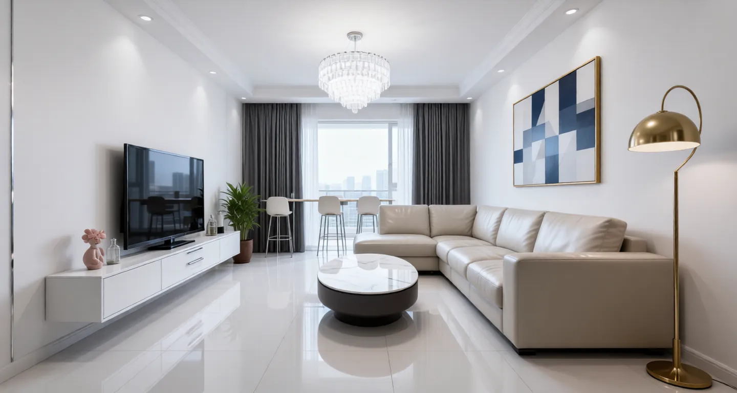 Room type: livingroom Apartment for rent in Guangzhou - Zhonghai Jinghui Huating - Photo 1