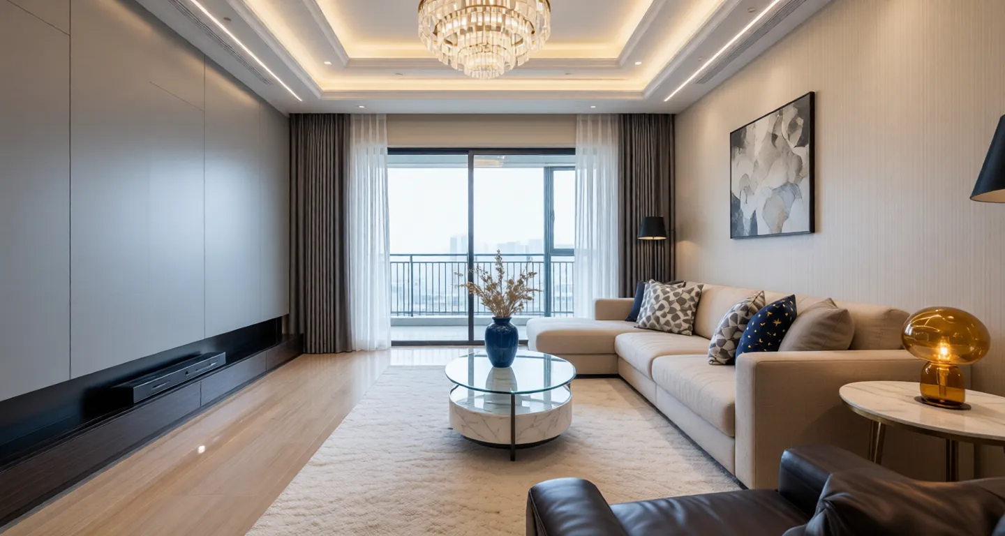Room type: livingroom Apartment for rent in Guangzhou - Tian Luan - Photo 1