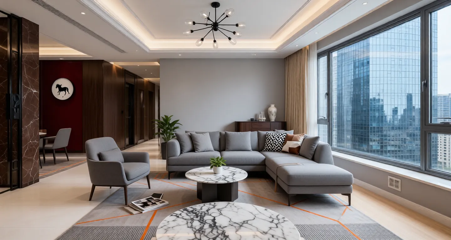 Room type: livingroom Apartment for rent in Guangzhou - Qiaoxin Huiyue Terrace - Photo 1