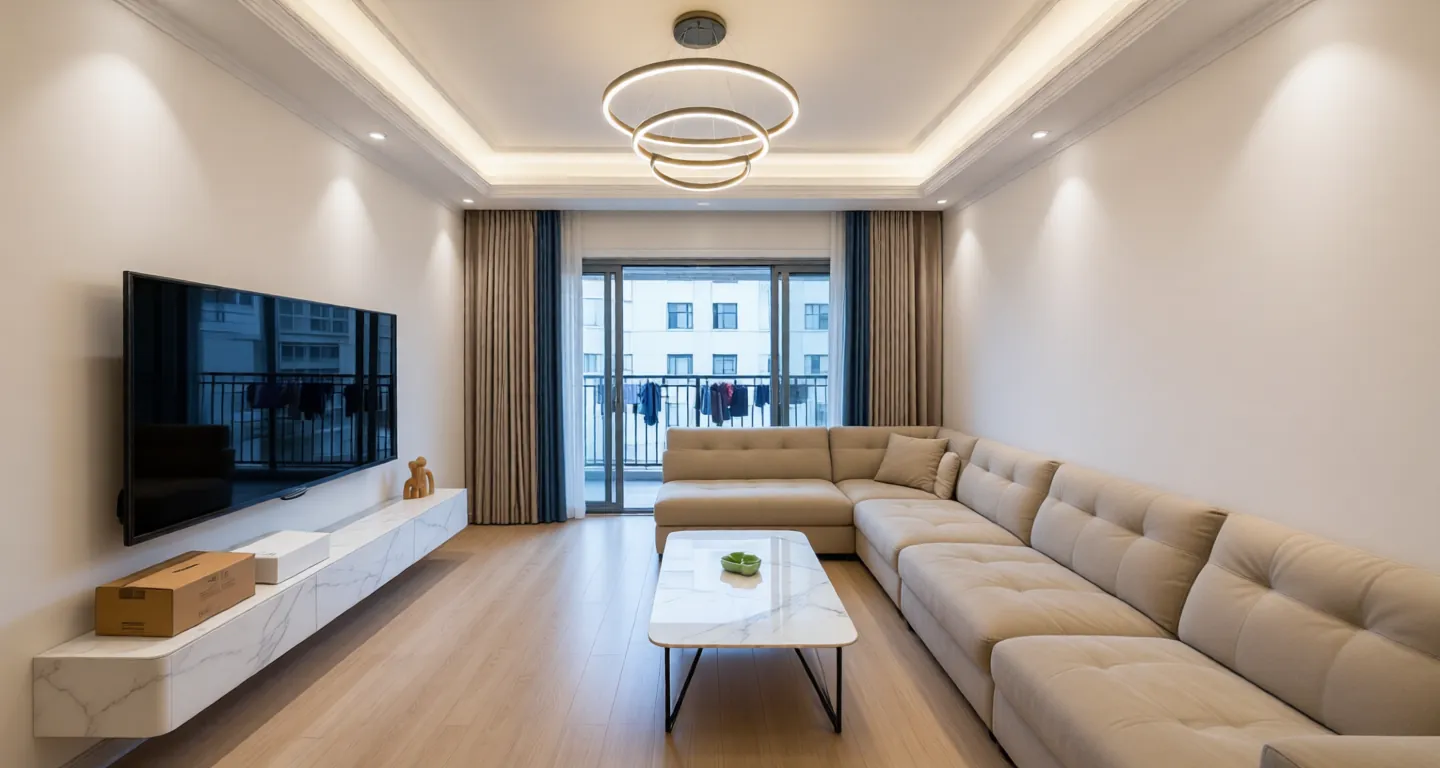 Room type: livingroom Apartment for rent in Hefei - Swan Lake Phoenix Mansion - Photo 1