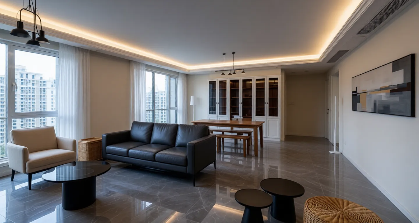 Room type: livingroom Apartment for rent in Hefei - Jianfa Midea Junhe Mansion - Photo 1