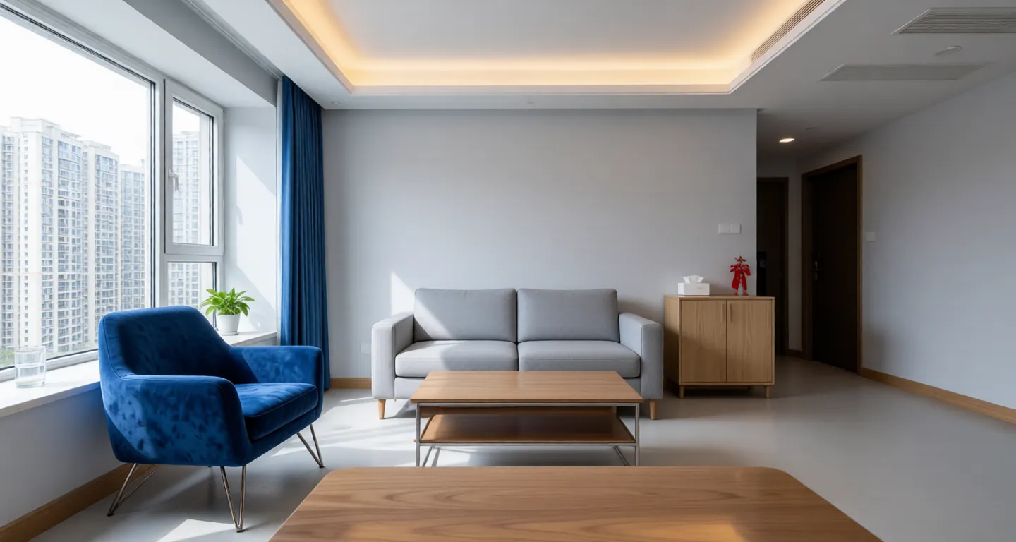 Room type: livingroom Apartment for rent in Huzhou - Angel Town Blossoms on the Field - Photo 1