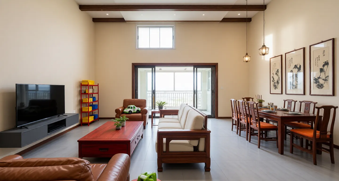 Room type: livingroom Apartment for rent in Huzhou - Green Town Peach Blossom Spring - Photo 1