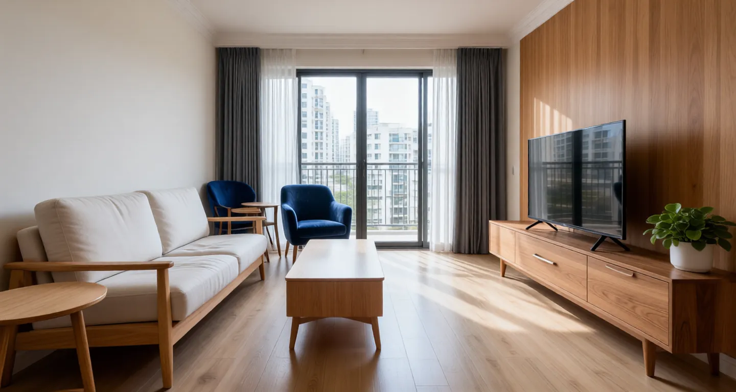 Room type: livingroom Apartment for rent in Huzhou - Angel Town Blossoms on the Fields - Photo 1