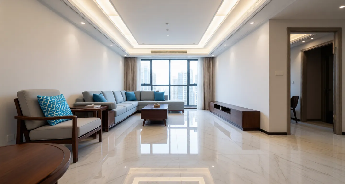 Jinan expat housing - Furnished apartment: Greenland IFC Central Residence B2 Area