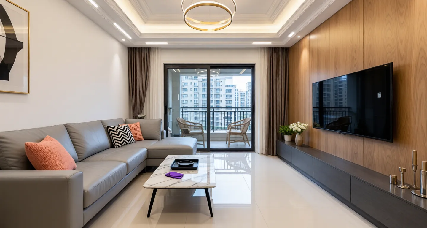 Room type: livingroom Apartment for rent in Nanjing - New City Puyue Zhongshan - Photo 1