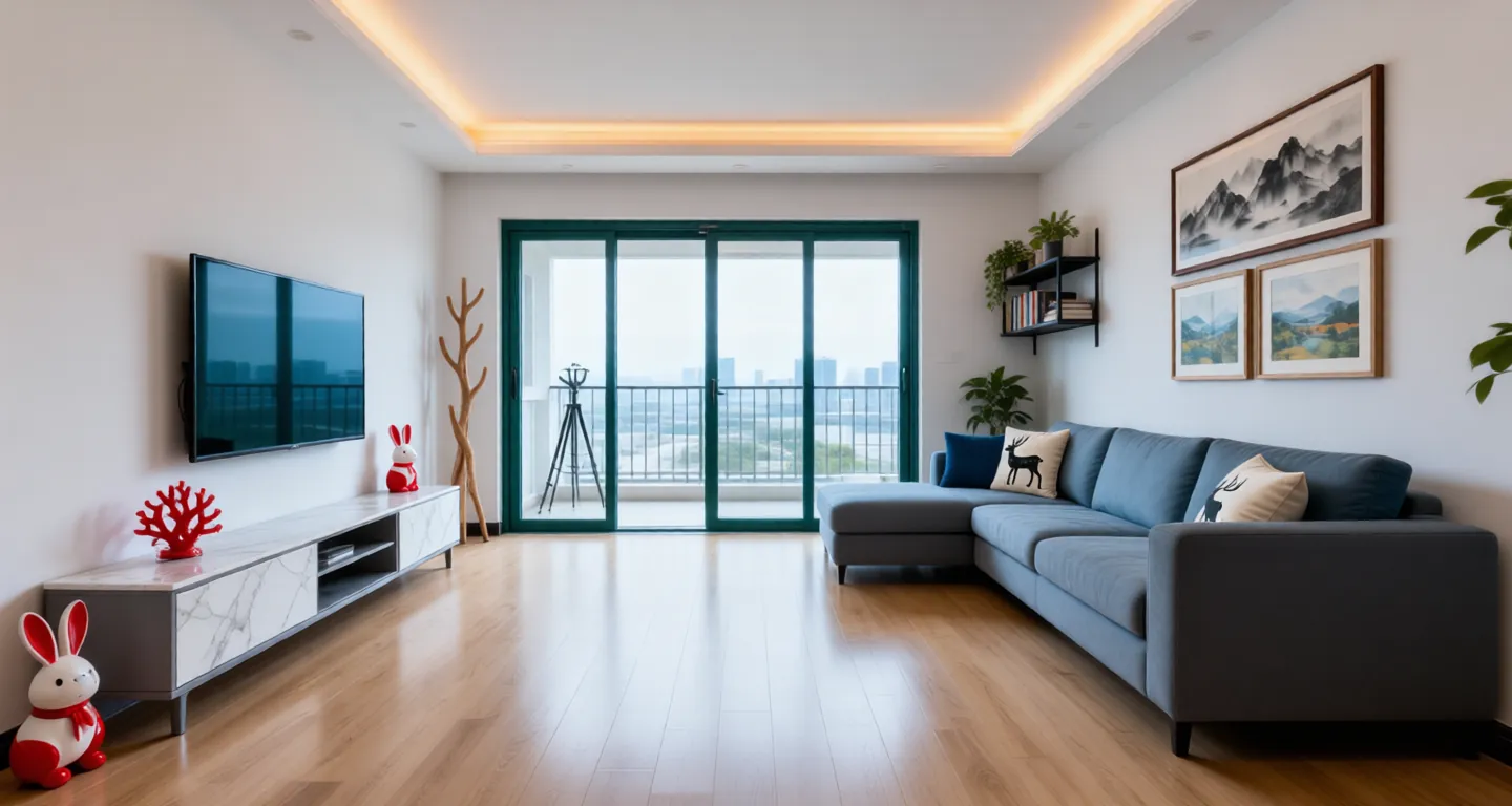 Room type: livingroom Apartment for rent in Nantong - Jiangyuan on Binjiang Avenue - Photo 1
