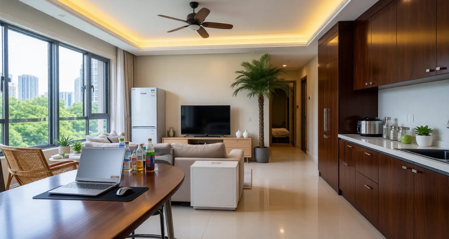 Sanya expat housing - Furnished apartment: Vanke Lakefront Vacation Resort Phase II