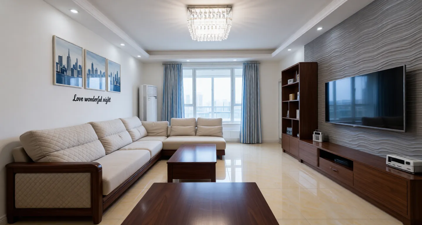 Room type: livingroom Apartment for rent in Shenyang - Rongda Hunhe Bay - Photo 1