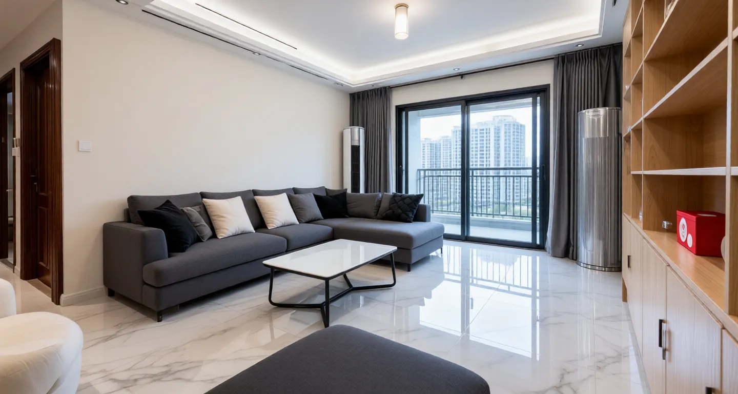4 rooms, 2 living rooms, 2 bathrooms, 133.23 sqm Apartment for rent in Poly Chanson Phase II, Wuhan