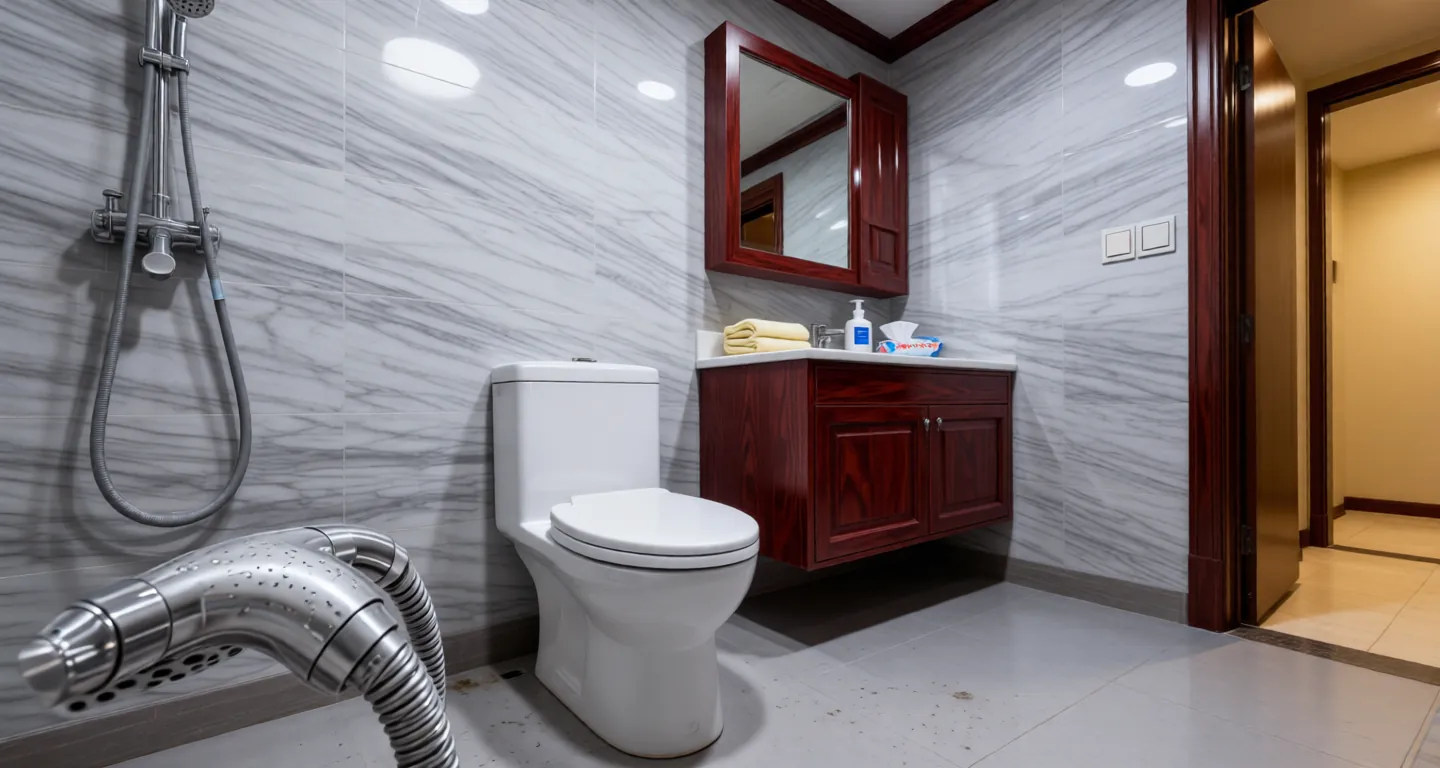 Room type: bathroom Apartment for rent in Wuhan - Jintuo Silver Lake Era - Photo 1