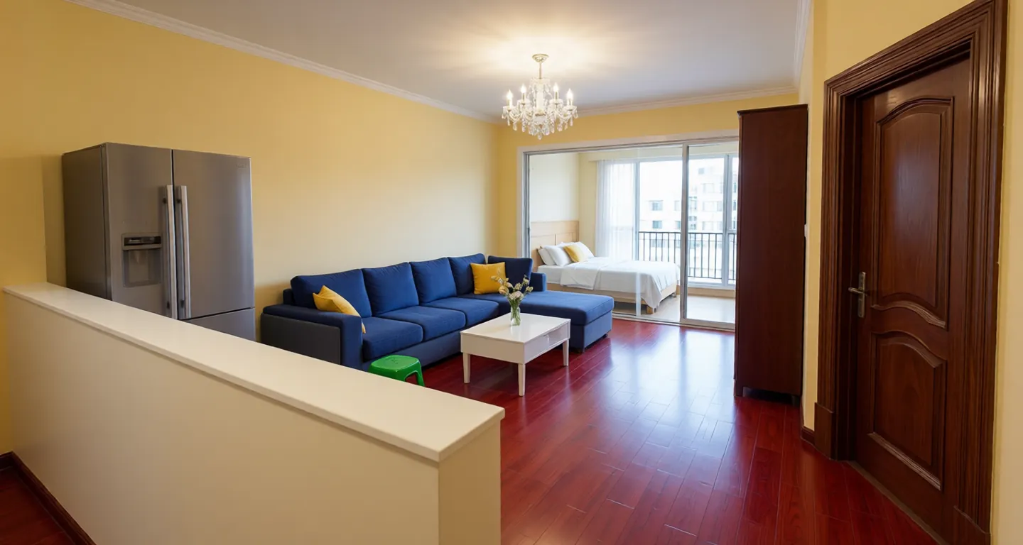 Room type: livingroom Apartment for rent in Wuhan - Vanke Jinyu Huafu - Photo 1